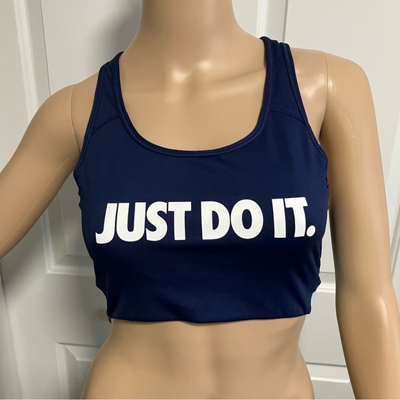 Nike | Just do it Dri-Fit blue sport bra - Picture 1 of 10